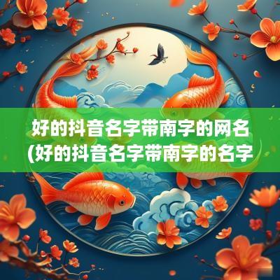 好的抖音名字带南字的网名(好的抖音名字带南字的名字)