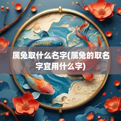 属兔取什么名字(属兔的取名字宜用什么字)
