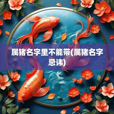 属猪名字里不能带(属猪名字忌讳)