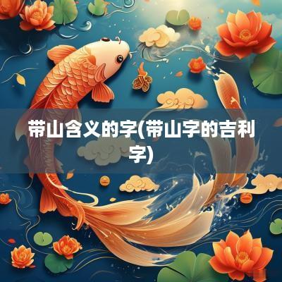带山含义的字(带山字的吉利字)