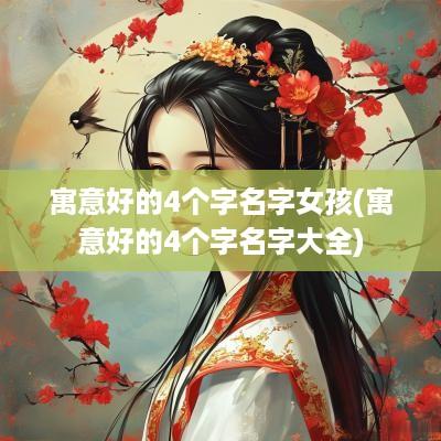 寓意好的4个字名字女孩(寓意好的4个字名字大全)