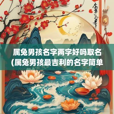 属兔男孩名字两字好吗取名(属兔男孩最吉利的名字简单)