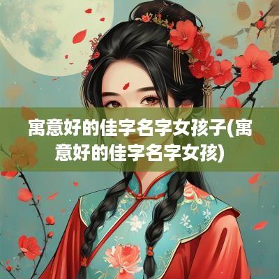 寓意好的佳字名字女孩子(寓意好的佳字名字女孩)