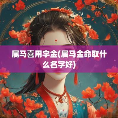 属马喜用字金(属马金命取什么名字好)