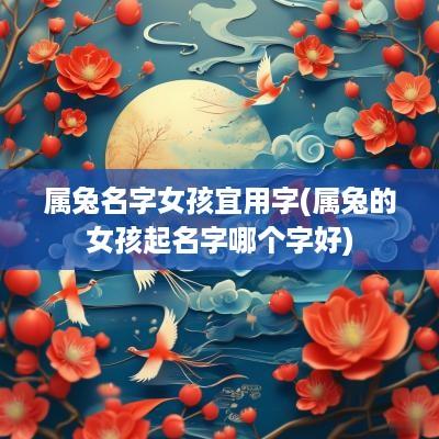 属兔名字女孩宜用字(属兔的女孩起名字哪个字好)