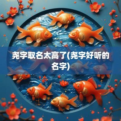 尧字取名太高了(尧字好听的名字)