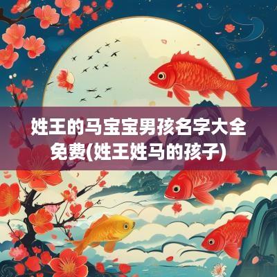 姓王的马宝宝男孩名字大全免费(姓王姓马的孩子)