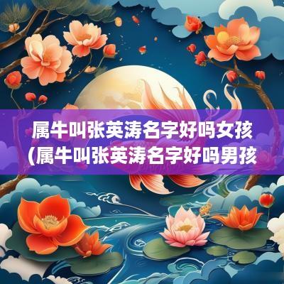 属牛叫张英涛名字好吗女孩(属牛叫张英涛名字好吗男孩)