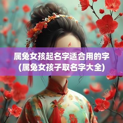 属兔女孩起名字适合用的字(属兔女孩子取名字大全)