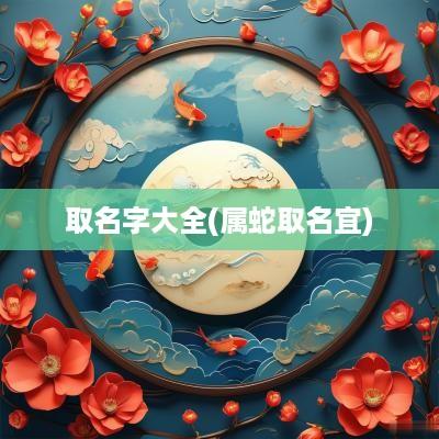 取名字大全(属蛇取名宜)