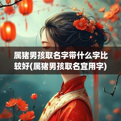 属猪男孩取名字带什么字比较好(属猪男孩取名宜用字)