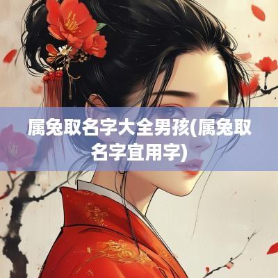 属兔取名字大全男孩(属兔取名字宜用字)