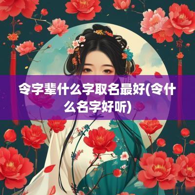 令字辈什么字取名最好(令什么名字好听)