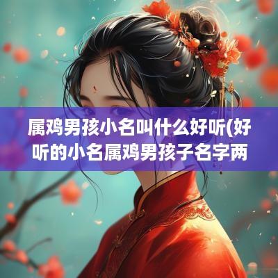 属鸡男孩小名叫什么好听(好听的小名属鸡男孩子名字两个字)