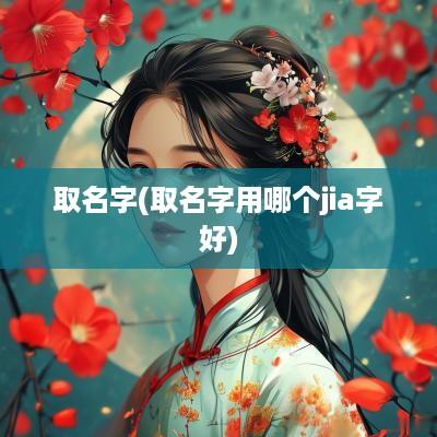 取名字(取名字用哪个jia字好)