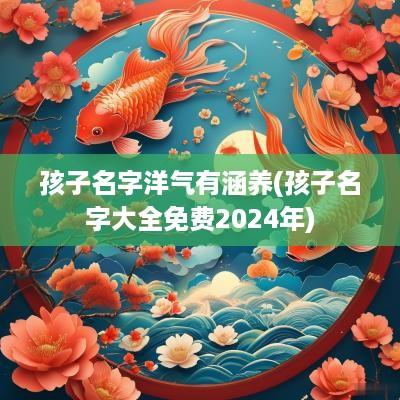 孩子名字洋气有涵养(孩子名字大全免费2025年)