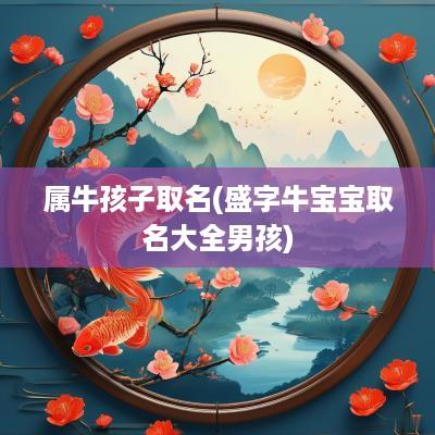 属牛孩子取名(盛字牛宝宝取名大全男孩)