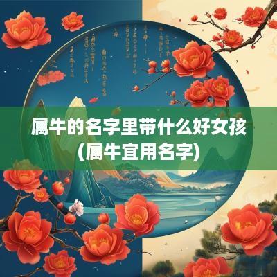 属牛的名字里带什么好女孩(属牛宜用名字) 属牛的名字里带什么好女孩(属牛宜用名字)