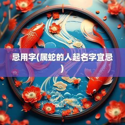 忌用字(属蛇的人起名字宜忌)