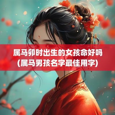 属马卯时出生的女孩命好吗(属马男孩名字最佳用字)