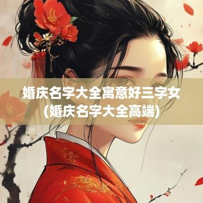 婚庆名字大全寓意好三字女(婚庆名字大全高端)