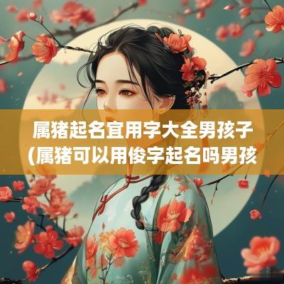 属猪起名宜用字大全男孩子(属猪可以用俊字起名吗男孩名字)