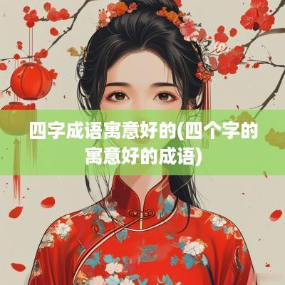 四字成语寓意好的(四个字的寓意好的成语)
