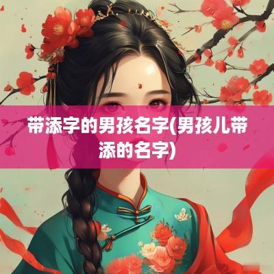 带添字的男孩名字(男孩儿带添的名字)