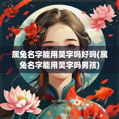 属兔名字能用昊字吗好吗(属兔名字能用昊字吗男孩)
