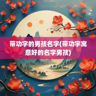 带功字的男孩名字(带功字寓意好的名字男孩)