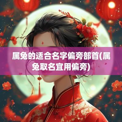 属兔的适合名字偏旁部首(属兔取名宜用偏旁)