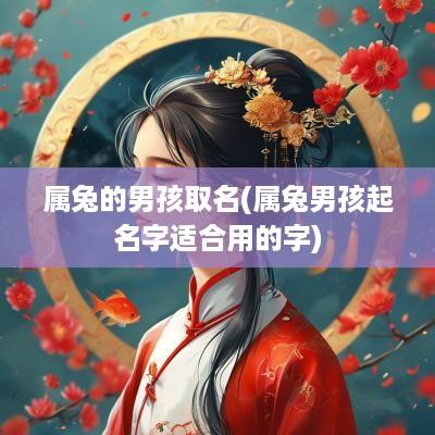 属兔的男孩取名(属兔男孩起名字适合用的字)