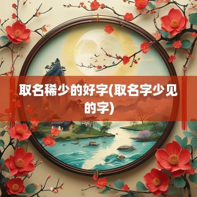 取名稀少的好字(取名字少见的字)