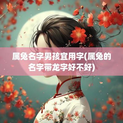 属兔名字男孩宜用字(属兔的名字带龙字好不好)