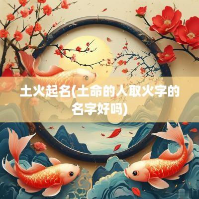 土火起名(土命的人取火字的名字好吗)
