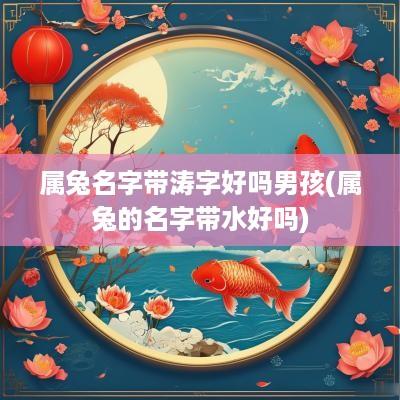 属兔名字带涛字好吗男孩(属兔的名字带水好吗)