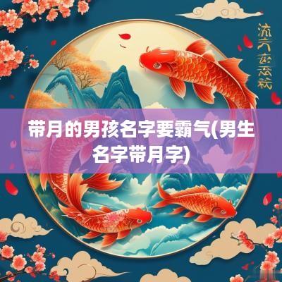 带月的男孩名字要霸气(男生名字带月字)