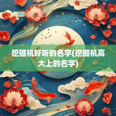 挖掘机好听的名字(挖掘机高大上的名字)