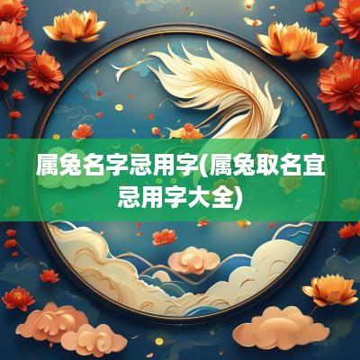 属兔名字忌用字(属兔取名宜忌用字大全)