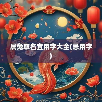 属兔取名宜用字大全(忌用字)