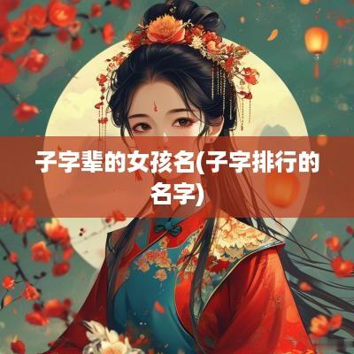 子字辈的女孩名(子字排行的名字)