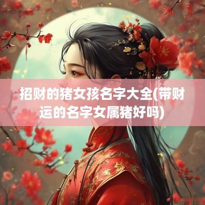 招财的猪女孩名字大全(带财运的名字女属猪好吗)