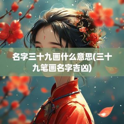 名字三十九画什么意思(三十九笔画名字吉凶)