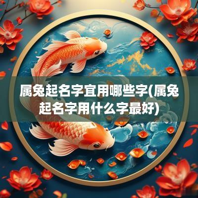 属兔起名字宜用哪些字(属兔起名字用什么字最好)