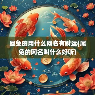 属兔的用什么网名有财运(属兔的网名叫什么好听)