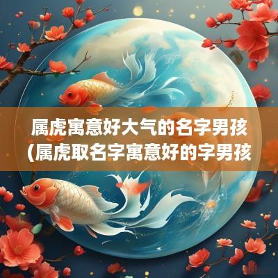 属虎寓意好大气的名字男孩(属虎取名字寓意好的字男孩子)