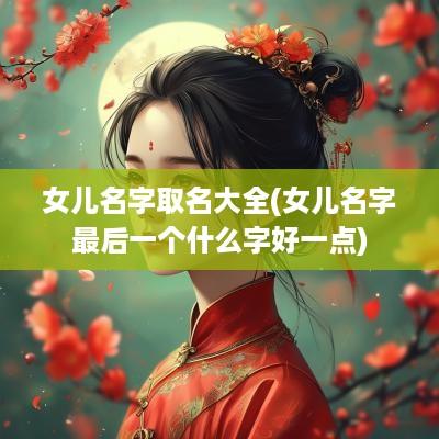 女儿名字取名大全(女儿名字最后一个什么字好一点)