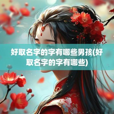 好取名字的字有哪些男孩(好取名字的字有哪些)