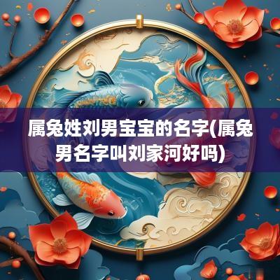 属兔姓刘男宝宝的名字(属兔男名字叫刘家河好吗)