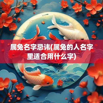 属兔名字忌讳(属兔的人名字里适合用什么字)